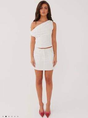 Peppermayo White Mini Skirt - Clean Straight Hem